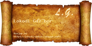 Lokodi Gábor névjegykártya