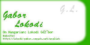 gabor lokodi business card